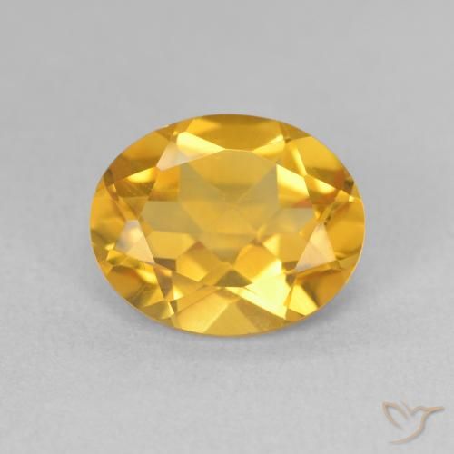 3.26ct Naturel Or moyen Citrine, ovale, VS