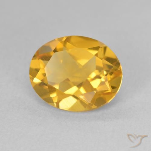 Citrine Or moyen naturelle ovale, 3.26 ct, VS