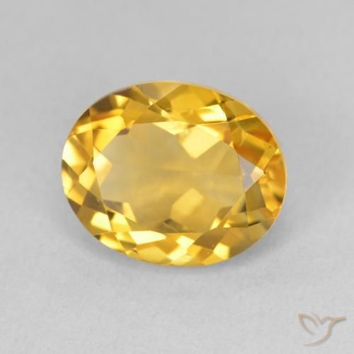 Citrine Doré vif naturelle ovale, 3.87 ct, VS