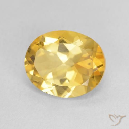 Citrine Doré naturelle ovale, 3.52 ct, VS