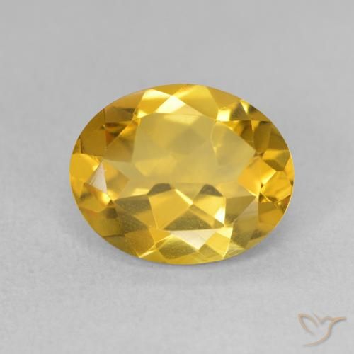 Citrine Doré moyen naturelle ovale, 3.08 ct, VVS-VS