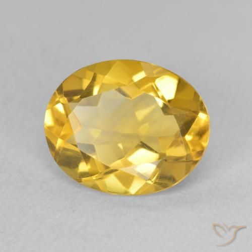 Citrine Orange Doré naturelle ovale, 3.15 ct, VVS-VS