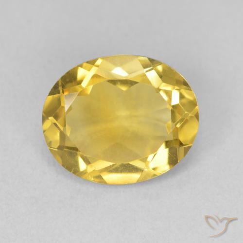 Citrine Doré moyen naturelle ovale, 3.17 ct, VVS-VS