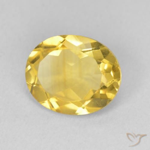Citrine Doré moyen naturelle ovale, 3.17 ct, VVS-VS