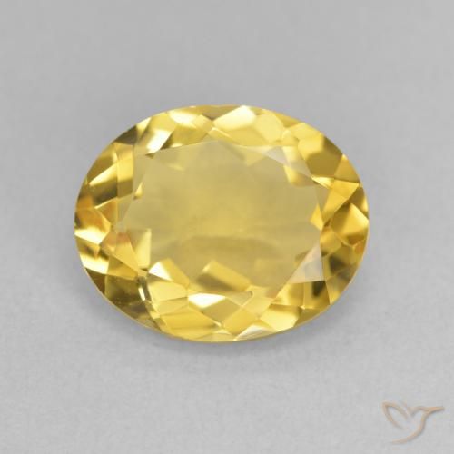 Citrine Doré moyen naturelle ovale, 2.94 ct, Translucide