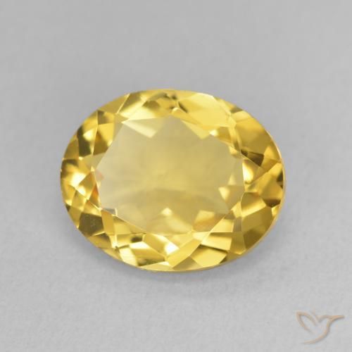 Citrine Doré moyen naturelle ovale, 2.94 ct, Translucide