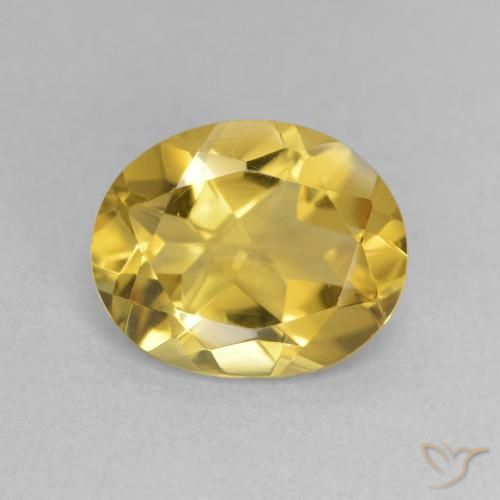 Citrine Orange Doré naturelle ovale, 2.95 ct, Translucide