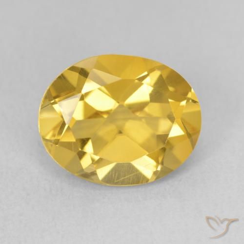 Citrine Orange Doré naturelle ovale, 3.22 ct, VS