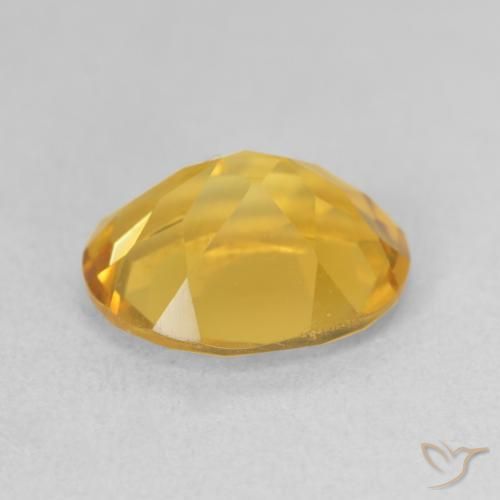 Citrine Orange Doré naturelle ovale, 3.22 ct, VS