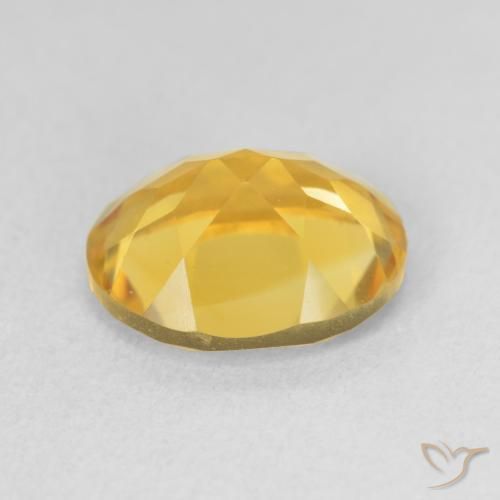 Citrine Orange doré naturelle ovale, 3.27 ct, VS