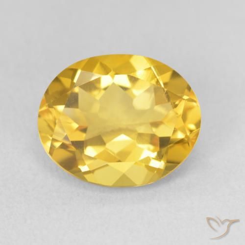Citrine Orange Doré naturelle ovale, 3.10 ct, VS