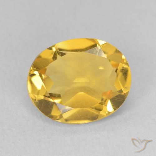 Citrine Orange Doré naturelle ovale, 3.29 ct, VS