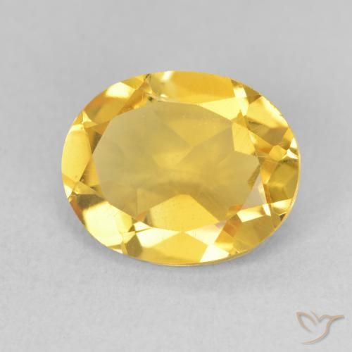 Citrine Orange Doré naturelle ovale, 3.29 ct, VS