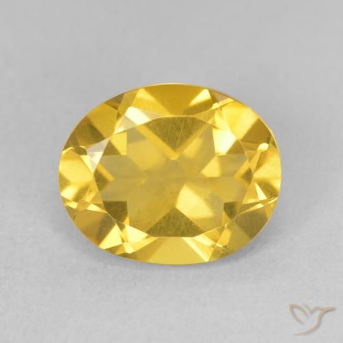 Citrine Doré moyen naturelle ovale, 3.17 ct, VS