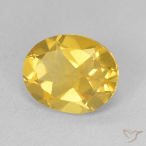 Citrine Doré moyen naturelle ovale, 3.17 ct, VS