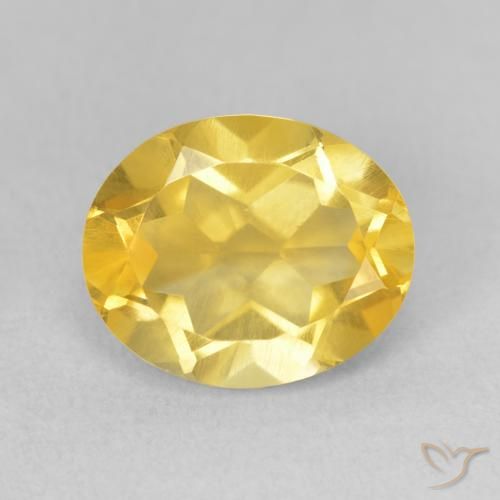 3.26ct Naturel Doré moyen Citrine, ovale, VS
