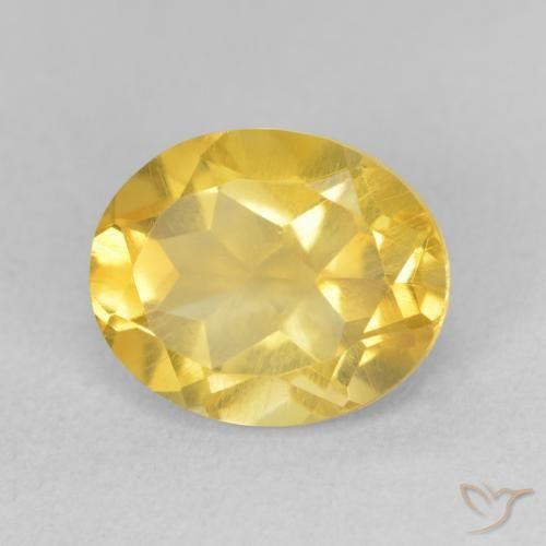 Citrine Doré moyen naturelle ovale, 3.26 ct, VS
