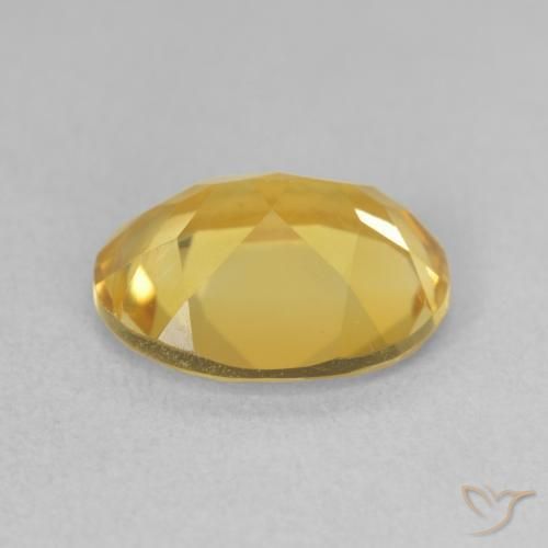Citrine Orange doré profond naturelle ovale, 2.94 ct, VS