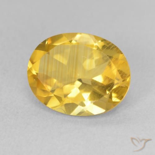 Citrine Doré moyen naturelle ovale, 3.18 ct, VS