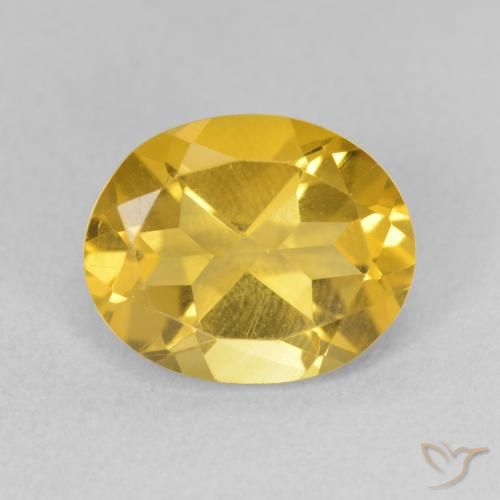 Citrine Doré moyen naturelle ovale, 3.07 ct, VS