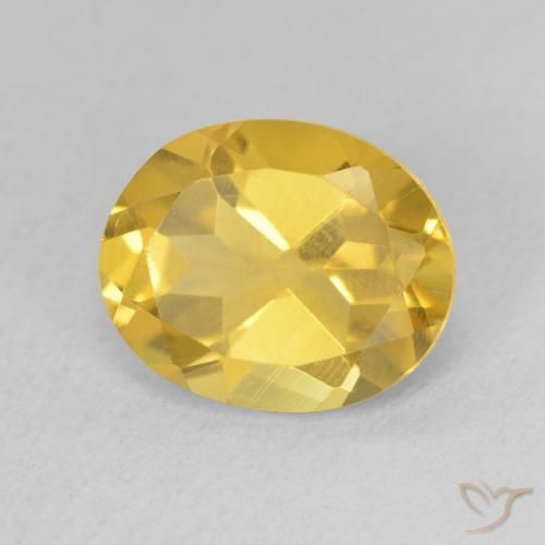 Citrine Doré moyen naturelle ovale, 3.07 ct, VS