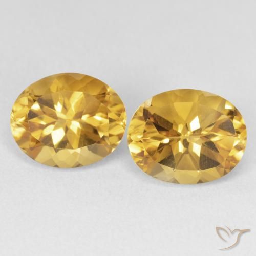 7.40ctw Naturel Doré Citrine, ovale, VVS-VS