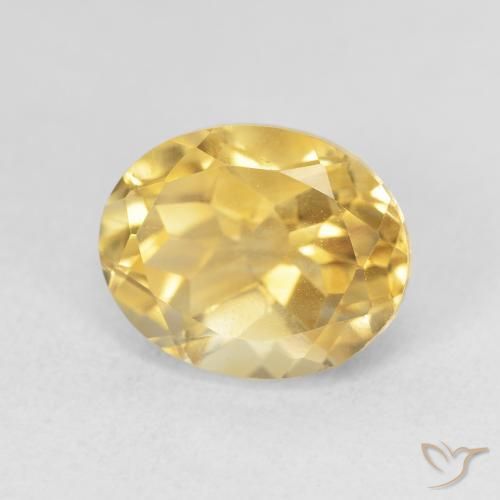 Citrine Doré moyen naturelle ovale, 3.99 ct, VVS