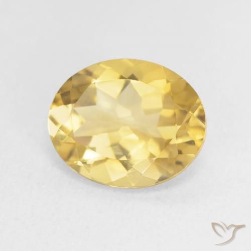 Citrine Doré moyen naturelle ovale, 3.15 ct, VVS