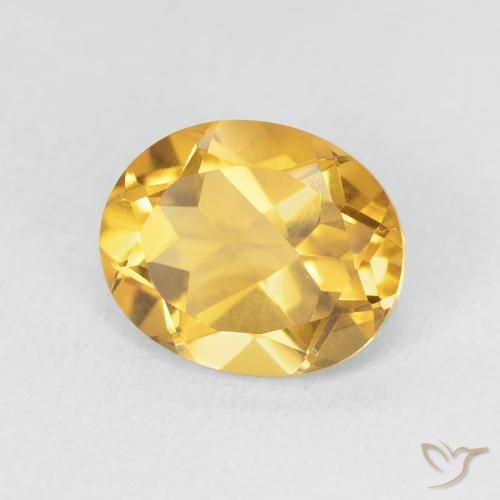 Citrine Doré foncé naturelle ovale, 3.38 ct, VVS