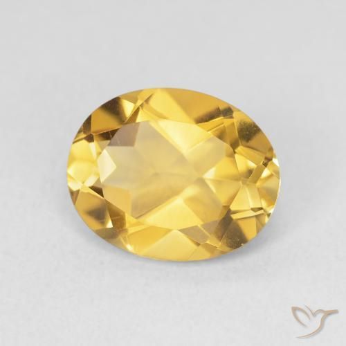 Citrine Doré naturelle ovale, 3.15 ct, VVS