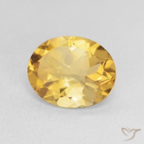 Citrine Doré profond naturelle ovale, 2.94 ct, VS