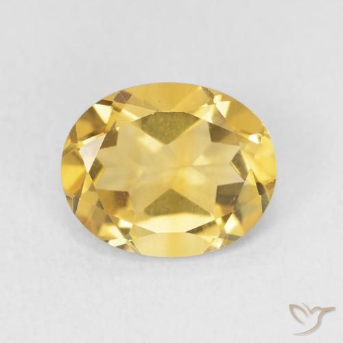 Citrine Doré moyen naturelle ovale, 3.18 ct, VS