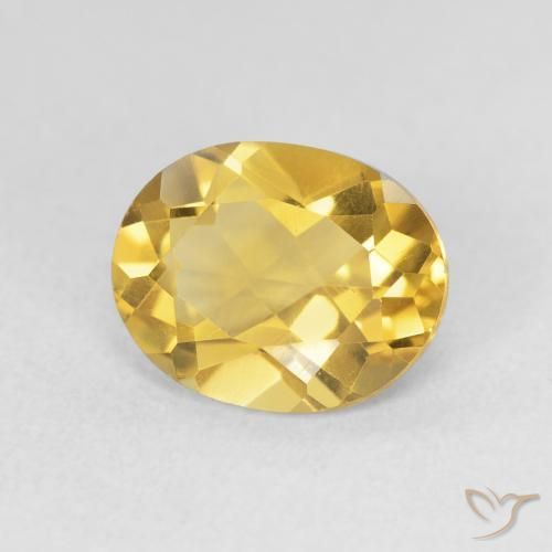 Citrine Doré profond naturelle ovale, 3.00 ct, VS