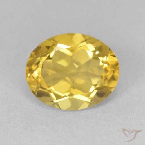 Citrine Orange Doré naturelle ovale, 3.32 ct, VVS-VS