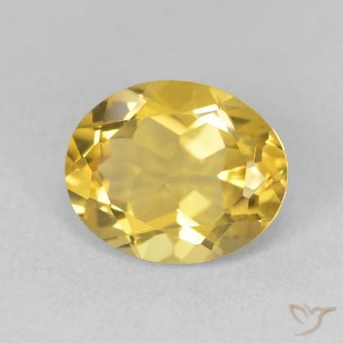 Citrine Orange Doré naturelle ovale, 3.32 ct, VVS-VS