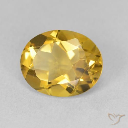 Citrine Doré profond naturelle ovale, 3.18 ct, VVS-VS