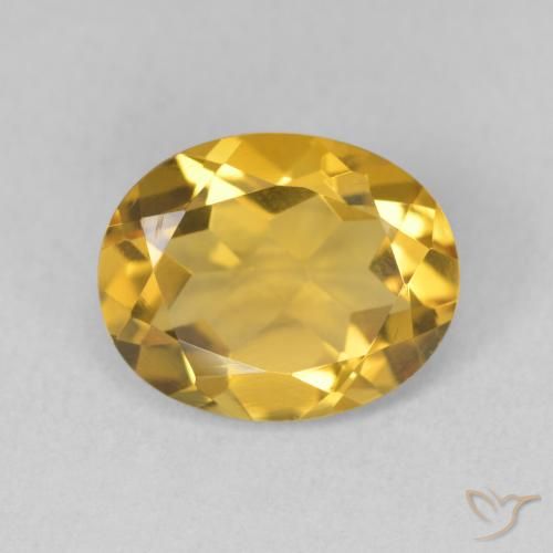 3.14ct Naturel Doré Citrine, ovale, VVS-VS