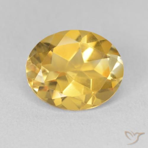 Citrine Orange Doré naturelle ovale, 3.51 ct, VVS