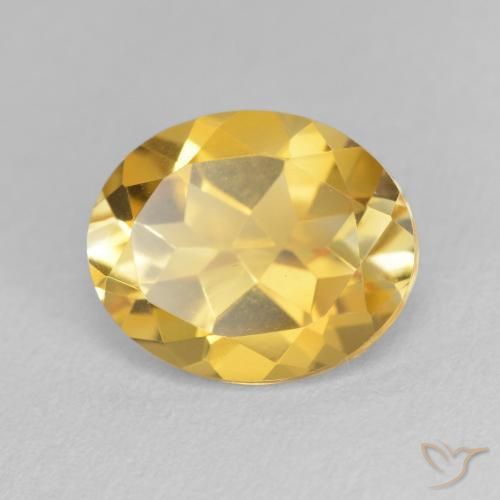 Citrine Orange Doré naturelle ovale, 3.51 ct, VVS