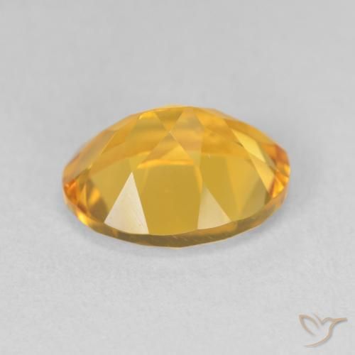 Citrine Orange Doré naturelle ovale, 3.51 ct, VVS