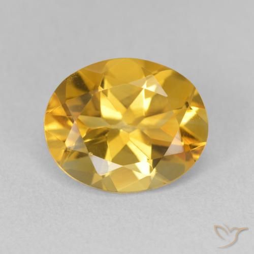 3.28ct Naturel Doré Citrine, ovale, VVS