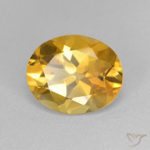 Citrine Doré naturelle ovale, 3.28 ct, VVS