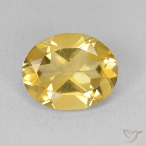 Citrine Doré moyen naturelle ovale, 3.30 ct, VS