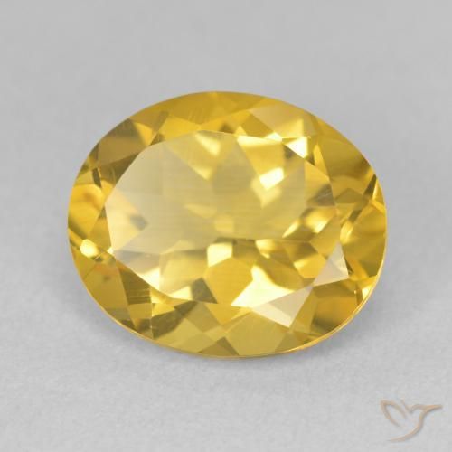 Citrine Orange Doré naturelle ovale, 4.36 ct, VS