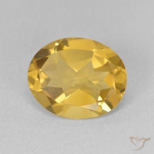 Citrine Doré naturelle ovale, 2.95 ct, VS