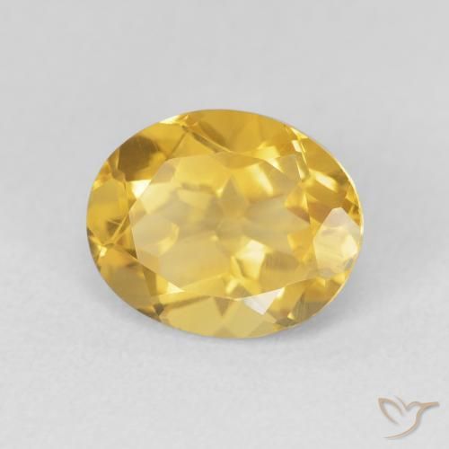 Citrine Orange Doré naturelle ovale, 3.32 ct, VVS-VS