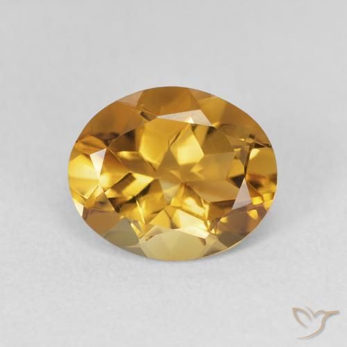 Citrine Orange-or naturelle ovale, 3.06 ct, VVS-VS