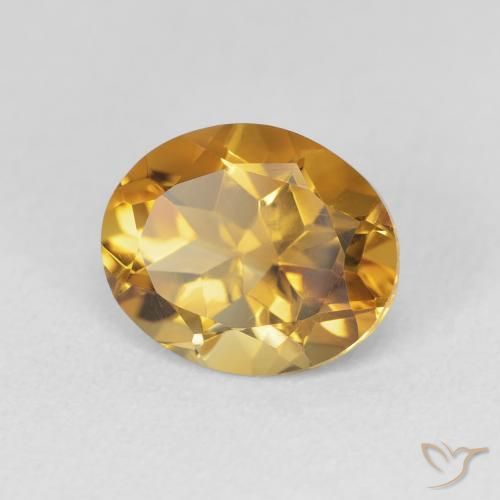 Citrine Orange-or naturelle ovale, 3.06 ct, VVS-VS