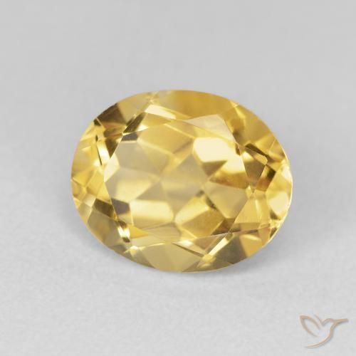 Citrine Doré naturelle ovale, 3.43 ct, VVS-VS