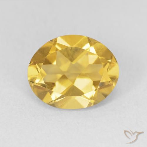 Citrine Doré moyen naturelle ovale, 3.20 ct, VVS-VS